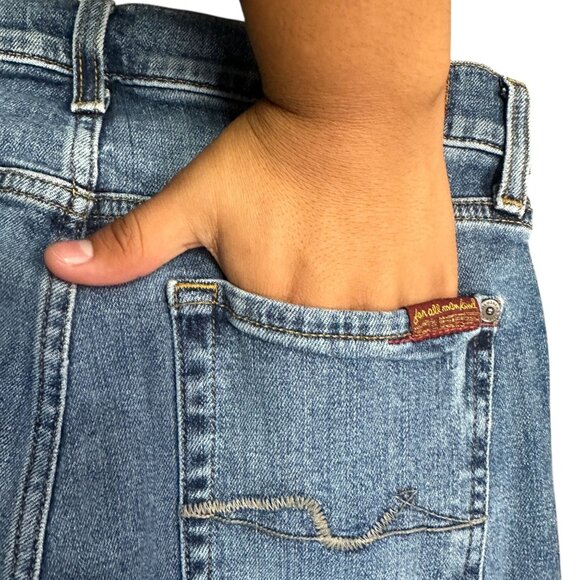 7 For All Mankind Slimmy Slim Straight Leg Jeans Mens 30 Preppy Normcore Classic - Picture 4 of 16